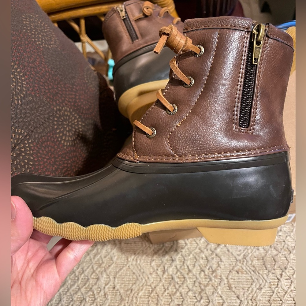 Sperry saltwater big kids boots size 5 BROWN - Picture 8 of 8